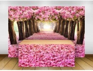 TECIDO SUBLIMADO  CAMINHO DE FLORES - PAINEL PARA MESA DO BOLO